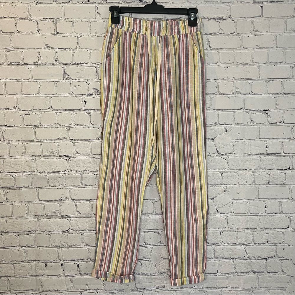 Elan Linen Cropped Pant - Picture 3 of 10